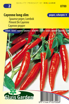Spaanse peper zaden kopen | Cayenne Long Slim | Moestuinland