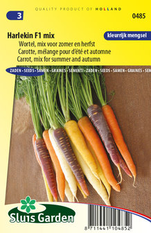 Wortel zaden kopen, Regenboogwortels Harlekin F1 mix wortels | Moestuinland