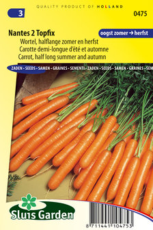 Wortel zaden kopen, Nantes 2 Topfix | Moestuinland