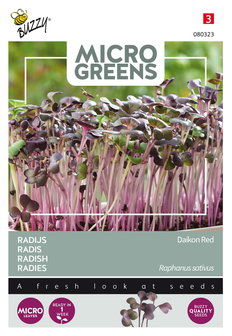 Radijs zaden kopen, Micro Greens (red daikon) | Moestuinland