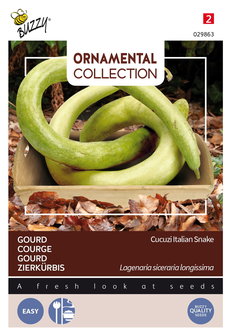 Kalebas zaden kopen, Gourd Cucuzi Italian Snake (pompoen) | Moestuinland