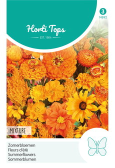 Zomerbloemen bloemenmengsel zaden, Oranje bloemen | Moestuinland