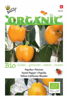Paprika zaden kopen, Biologische paprika yellow california wonder | Moestuinland