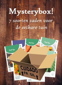 Mysterybox kopen, eetbare tuin 7 soorten zaden zadenpakket | Moestuinland