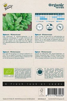 Biologische spinazie zaden kopen securo bio | Moestuinland