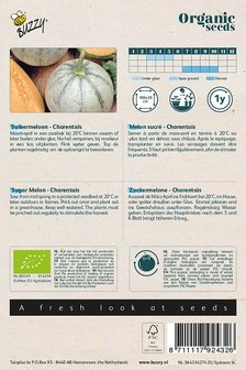 Beschrijving zaaien meloen zaden Cantaloupe | Moestuinland