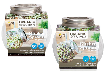Kiempot kopen Organic Sprouting, Kweken kiemgroente kiemschaal duo pot met schaal | Moestuinland