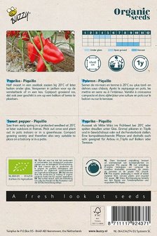 Zaaien beschrijving biologische paprika zaden piquillo | Moestuinland