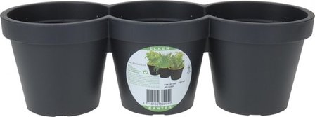Kruidenpot kopen, potten pot antraciet (ecken &amp; kanten) | Moestuinland