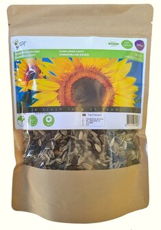 Reuzenzonnebloem zaden kopen, Grootverpakking 250 gram | Moestuinland