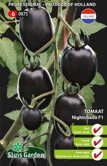 Zwarte Tomaten zaden kopen, Nightshade F1 | Moestuinland