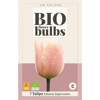 Biologische zalmroze tulpen kopen, Bio Flower Bulbs | Moestuinland