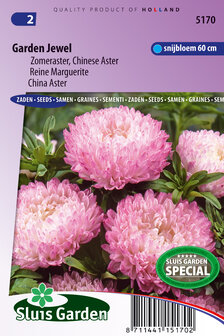 Roze zomeraster, Chinese Aster zaden, Garden Jewel | Moestuinland