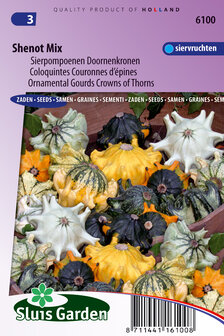 pompoen zaden, Shenot Mix Sierpompoen (Doornenkroon) | Moestuinland