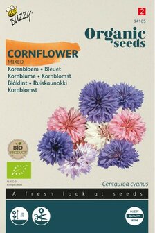 Biologische korenbloem mix zaden, Cornflower mix | Moestuinland