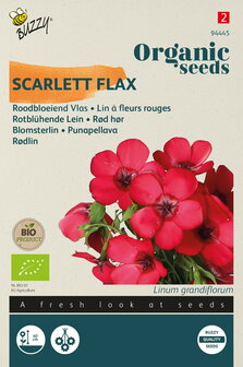 Rode vlasbloem zaden kopen, Roodbloeiende vlas (Scarlett flax - bio) | Moestuinland