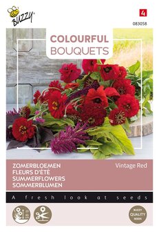 Rode bloemen zaden kopen, Red Vintage Bouquet kopen | Moestuinland