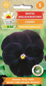 Zwarte viooltjes zaden kopen, Black Viola wittrockiana | Moestuinland