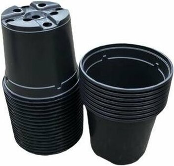 Ronde kweekpotjes kopen, zwart 10,5 cm doorsnee (20 stuks) | Moestuinland.nl
