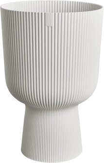 Elho bloempot op hoogte, Vibes Rond fold coupe 30cm (wit of zijdewit) | Moestuinland.nl