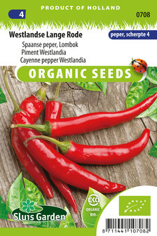 Biologische peper zaden kopen, Spaanse Peper, Westlandse Lange | Moestuinland