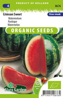 Biologische meloen zaden kopen, watermeloen crimson sweet | moestuinland