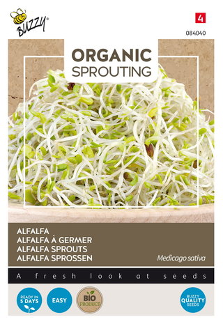 Alfalfa Zaden Kopen, Organic Sprouting (Bio) | Moestuinland.nl