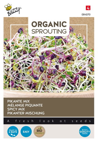 Pikante Mix Zaden Kopen, Organic Sprouting keimgroente| Moestuinland