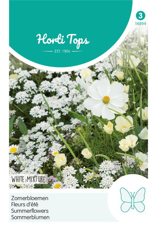 Zomerbloemen bloemenmengsel zaden, Witte bloemen | Moestuinland