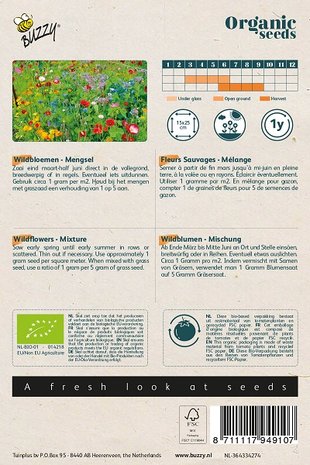Biologische wilde bloemen mix | Moestuinland