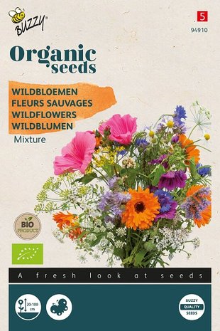 Biologisch Wildbloemen mengsel zaden kopen | Moestuinland