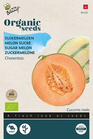 Biologische suikermeloen meloen zaden kopen, Cantaloupe Charentais | Moestuinland