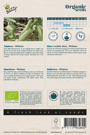 Tuinboon zaden kopen, Zaaien beschrijving | Moestuinland