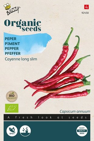 Biologische Cayenne Peper zaden kopen, Biologisch Pepper zaad | Moestuinland