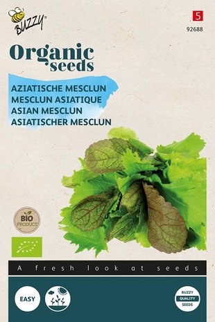 Aziatische mesclun zaden kopen, Bio biologische salade mix sla | Moestuinland