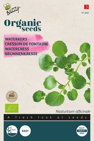 Biologische waterkers watersla witte zaden kopen, Bio biologisch bestellen | Moestuinland