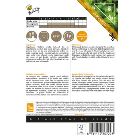 Vogelmuur zaden kopen, beschrijving Stellaria media | Moestuinland