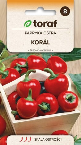 Peper zaden kopen, Koral scherpe rode pepers rond | Moestuinland