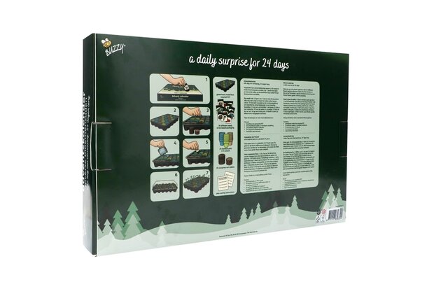 Achterkant adventskalender voor groente en kruiden | Moestuinland.nl