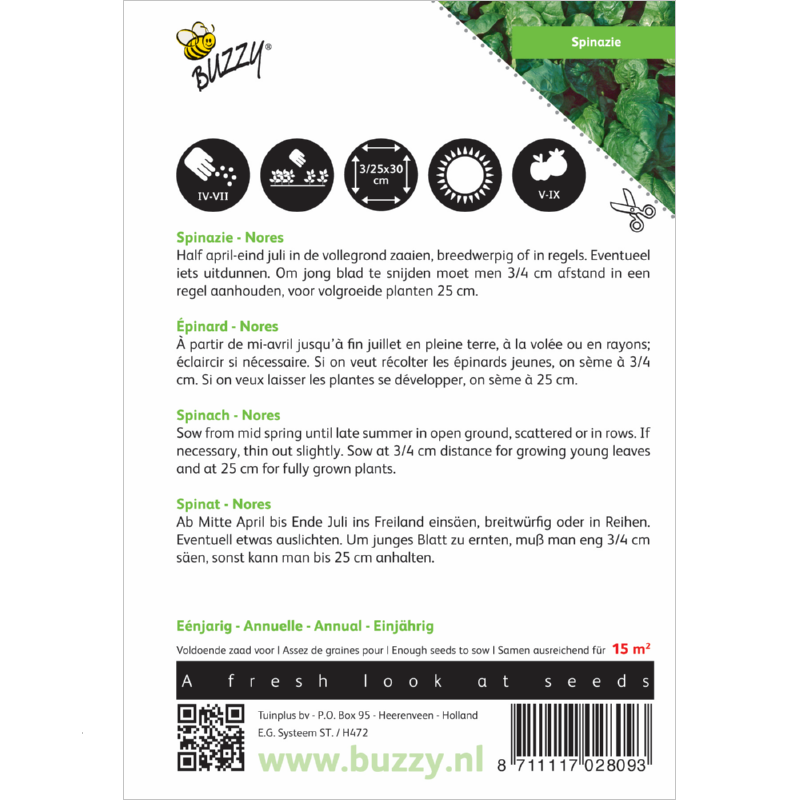 Spinazie zaden, Nores