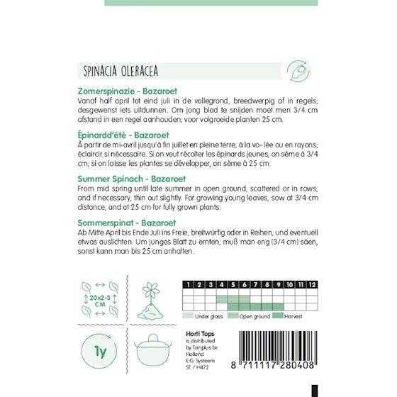 Spinazie Zaden, Bazaroet 