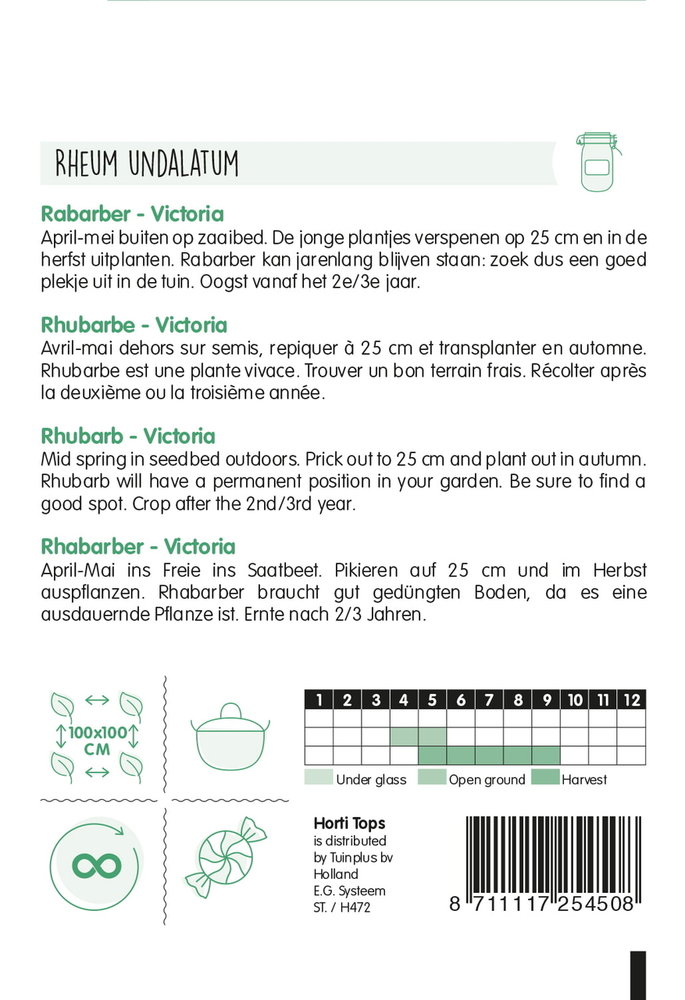 Rabarber Zaden, Victoria (Rabarberplant)