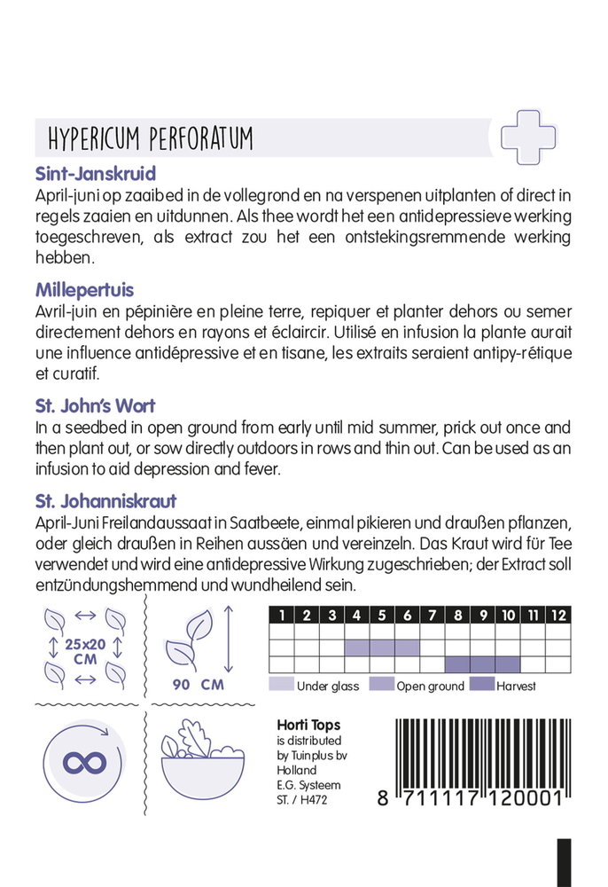 Sint-Janskruid zaden, Hypericum