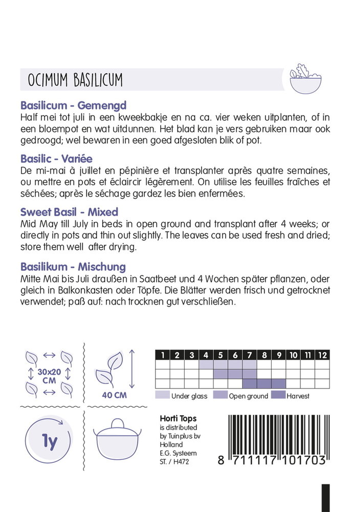 Basilicum zaden, Gemengde (mix)