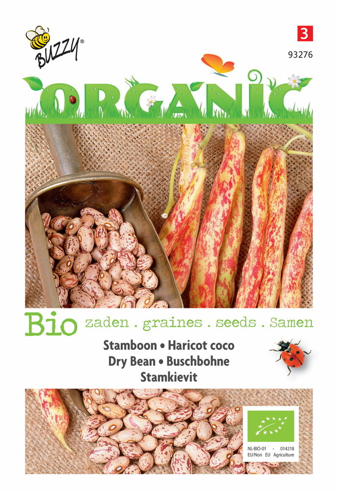 Bonen Zaden, Stamkievit Kookboon (Borlotto rosso) | BIO