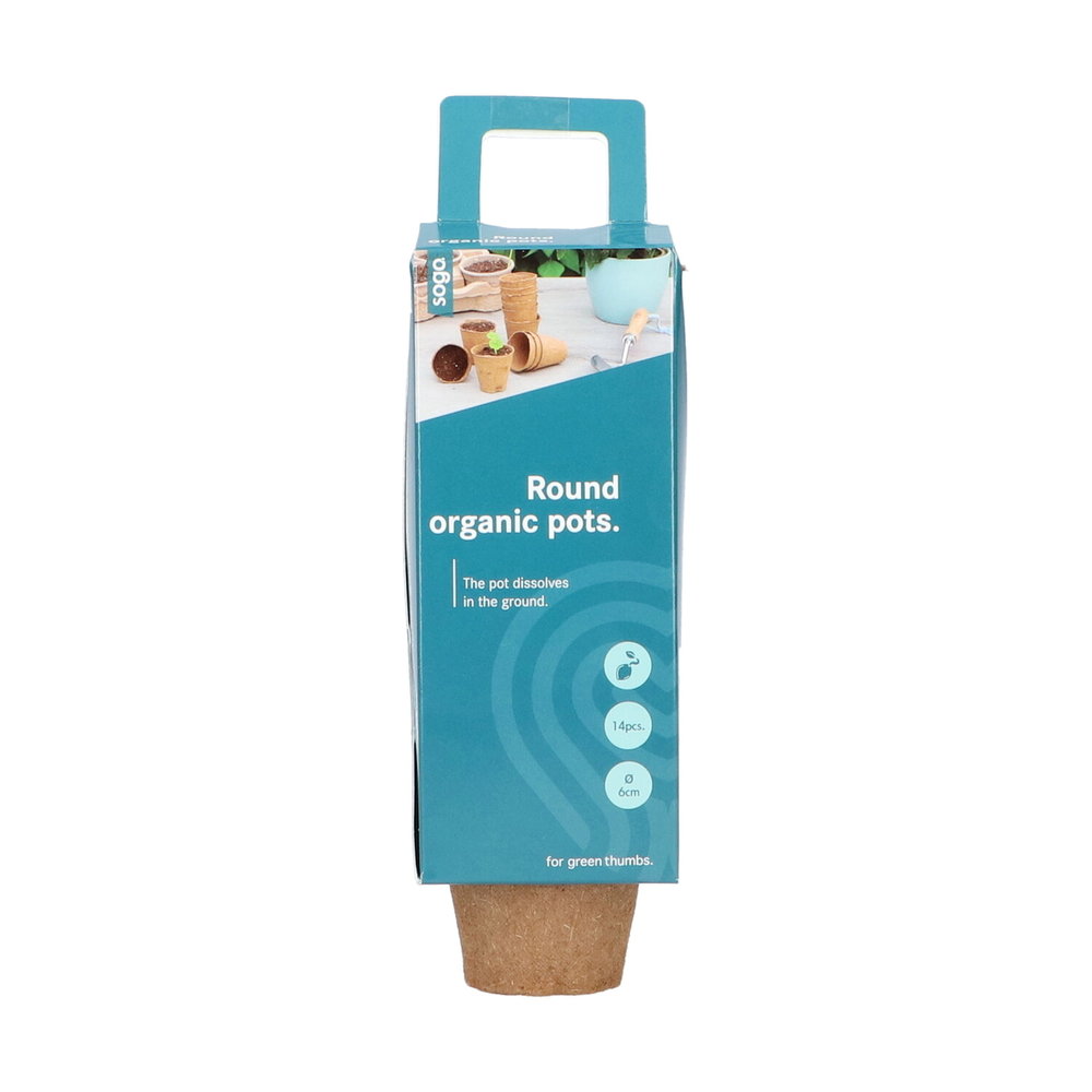 Biologische kweekpotjes, Rond 6 cm (14 stuks) SOGO
