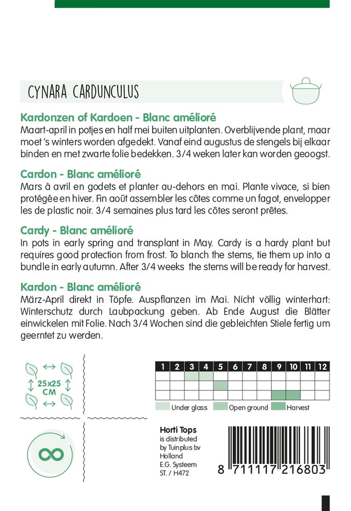 Kardonzen zaden, Blanc amélioré (Kardoen)