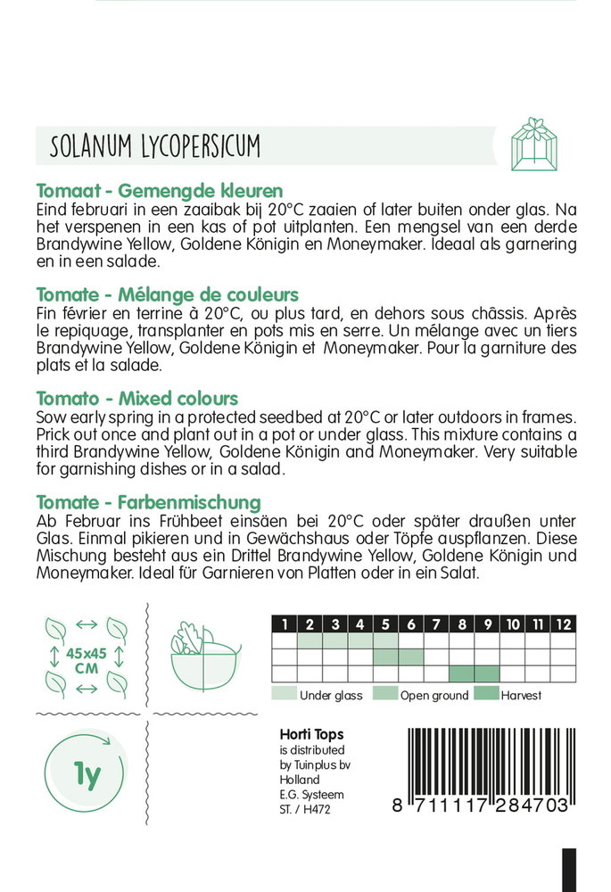 Tomaat zaden, Kleurenmengsel (Tomaten)