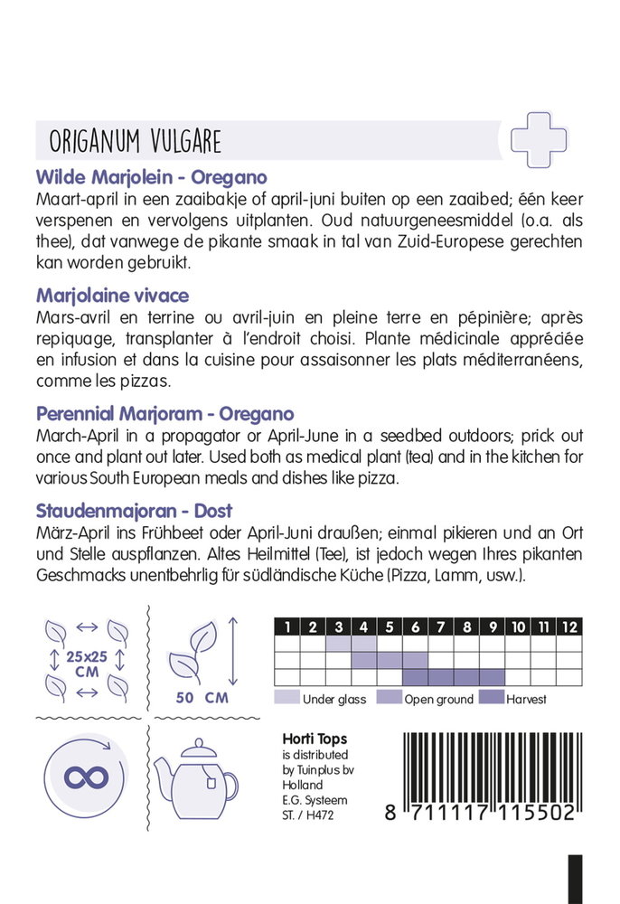 Oregano zaden, Wilde Marjolein
