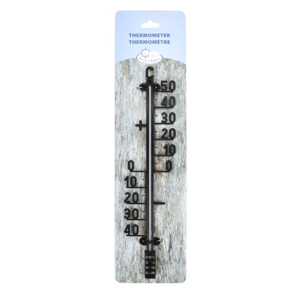 Thermometer, temperatuurmeter tuin zwart 